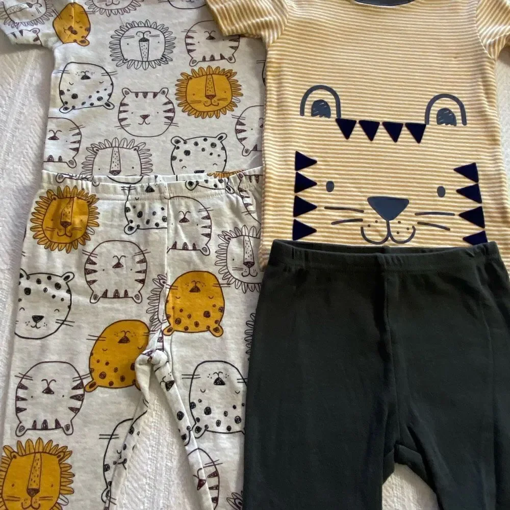 CARTER'S Baby Boy 24M 4-Piece Cotton Mix and Match Pajama Set